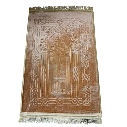 Roland Germany Gebetsteppich weich Islam Seccade Sejjade Namazlik Islamic Prayer Rug 80x120 cm (Gelb) von Roland Germany