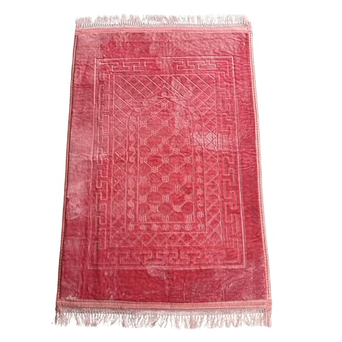 Roland Germany Gebetsteppich weich Islam Seccade Sejjade Namazlik Islamic Prayer Rug 80x120 cm (Rosa) von Roland Germany