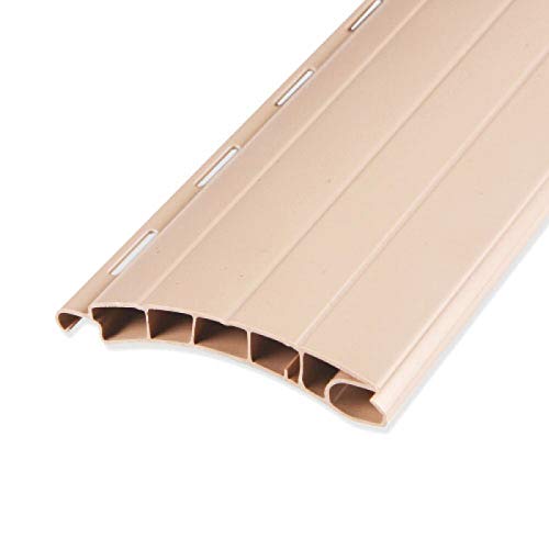 Rolladenstab Maxi 14 x 55 grau, weiß oder beige mit Lichtschlitzen 5 Stück 100 cm ROLATEC Set Rolladen Lamellen (beige) von Rolatec