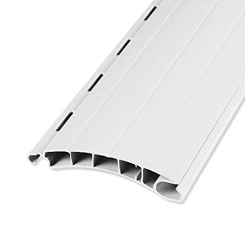 Rolladenstab Maxi 14 x 55 grau, weiß oder beige mit Lichtschlitzen 5 Stück 100 cm ROLATEC Set Rolladen Lamellen (weiß) von Rolatec