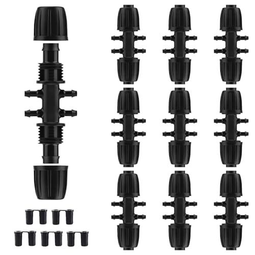 Rolcoassuns 10Pcs Stachel Tee Steckverbinder Tropfbewässerung von Rolcoassuns