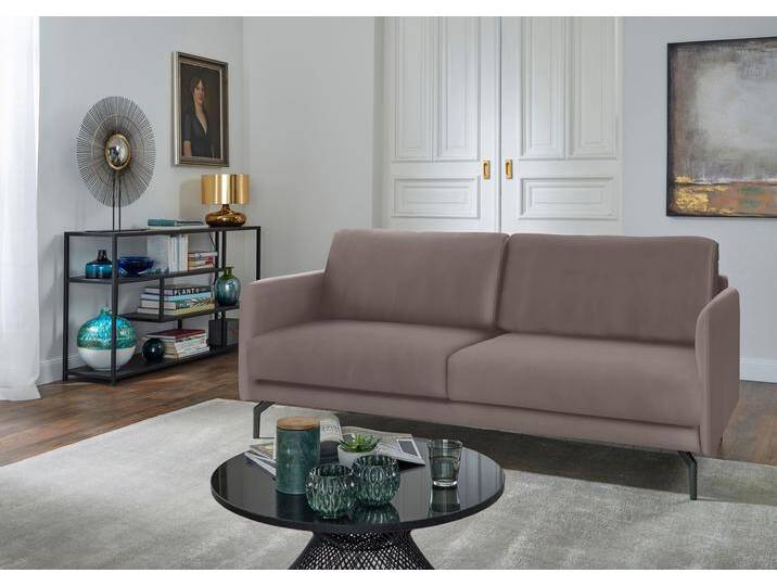 2-Sitzer CR.450, Designsofa, Loungesofa , beige (beigegrau 534, 26), B:150cm H:85cm T:95cm, NaturLEDER OSKAR (echtes Rindsleder);Chenille COCO (72% Polyester 15% Baumwolle 13% Polyacryl), CREATION BY ROLF BENZ, Sofas, Armlehne sehr schmal, Alugussfüße in umbragrau, Breite 150 cm von Rolf-Benz
