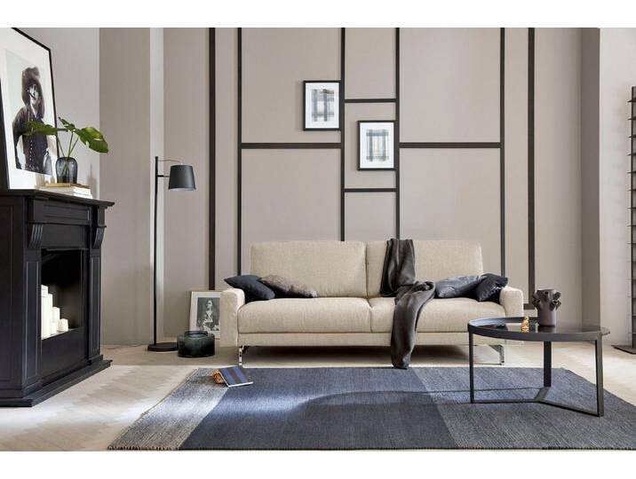 Creation BY ROLF BENZ 2-Sitzer CR.450, Designsofa, Loungesofa, Armlehne niedrig, Fuß chromfarben glänzend, Breite 164 cm, beige von Rolf-Benz
