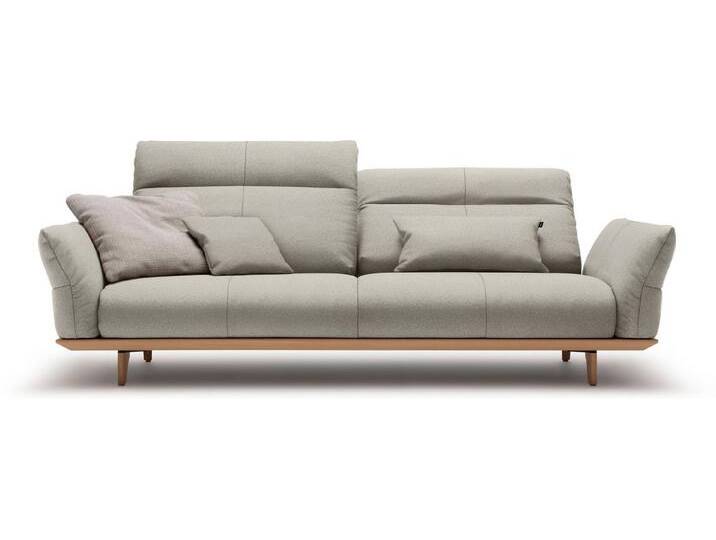 Creation BY ROLF BENZ 3,5-Sitzer CR.460, Sockel in Eiche, Füße Eiche natur, Breite 228 cm, beige grau, graubeige / natur 044-20 von Rolf-Benz