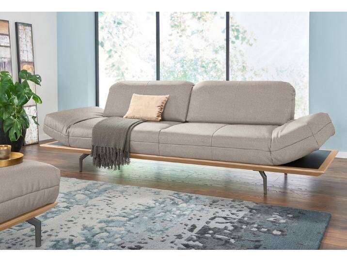 Creation BY ROLF BENZ 3-Sitzer CR.420, Designsofa, Loungesofa, in 2 Qualitäten, Holzrahmen in Eiche Natur oder Nußbaum, Breite 232 cm, beige grau von Rolf-Benz