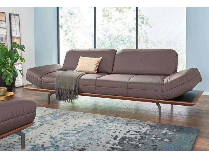 Creation BY ROLF BENZ 3-Sitzer CR.420, Designsofa, Loungesofa, in 2 Qualitäten, Holzrahmen in Eiche Natur oder Nußbaum, Breite 232 cm, beige grau von Rolf-Benz