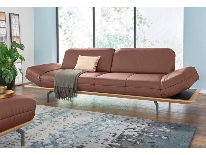 Creation BY ROLF BENZ 3-Sitzer CR.420, Designsofa, Loungesofa, in 2 Qualitäten, Holzrahmen in Eiche Natur oder Nußbaum, Breite 232 cm, braun von Rolf-Benz