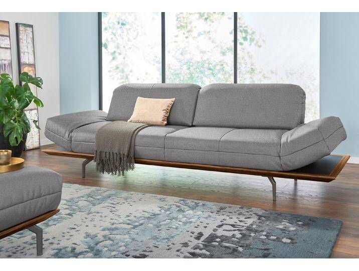 Creation BY ROLF BENZ 3-Sitzer CR.420, Designsofa, Loungesofa, in 2 Qualitäten, Holzrahmen in Eiche Natur oder Nußbaum, Breite 232 cm, grau schwarz von Rolf-Benz