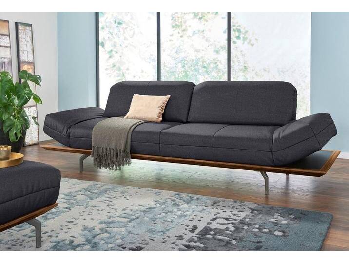 Creation BY ROLF BENZ 3-Sitzer CR.420, Designsofa, Loungesofa, in 2 Qualitäten, Holzrahmen in Eiche Natur oder Nußbaum, Breite 232 cm, grau schwarz von Rolf-Benz