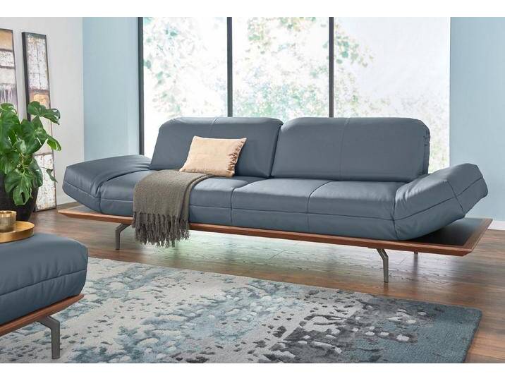 Creation BY ROLF BENZ 4-Sitzer CR.420, Designsofa, Loungesofa, in 2 Qualitäten, Holzrahmen in Eiche Natur oder Nußbaum, Breite 252 cm, blau grau von Rolf-Benz