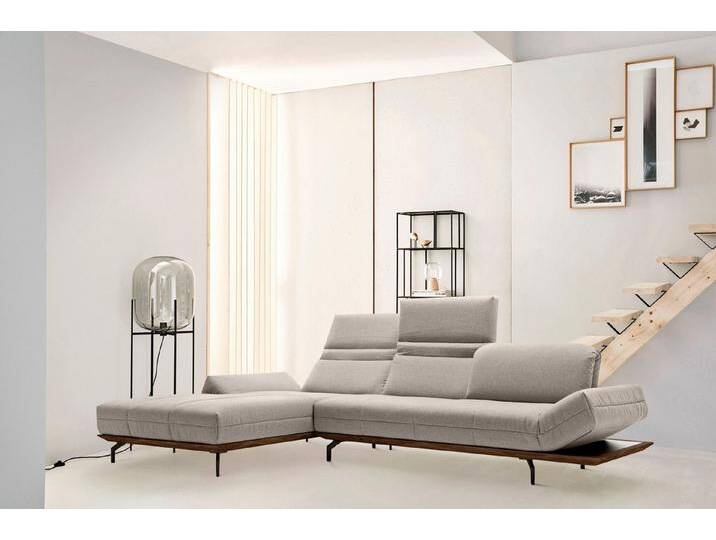 Creation BY ROLF BENZ Ecksofa CR.420, Designecksofa, L-Form, in 2 Qualitäten, Holzrahmen in Eiche Natur oder Nußbaum, Breite 293 cm, beige grau weiß von Rolf-Benz