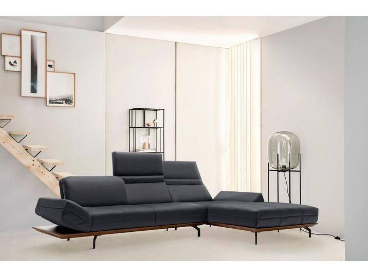 Creation BY ROLF BENZ Ecksofa CR.420, Designecksofa, L-Form, in 2 Qualitäten, Holzrahmen in Eiche Natur oder Nußbaum, Breite 293 cm von Rolf-Benz