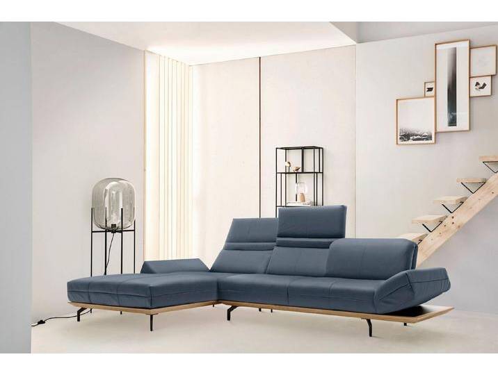 Creation BY ROLF BENZ Ecksofa CR.420, Designecksofa, L-Form, in 2 Qualitäten, Holzrahmen in Eiche Natur oder Nußbaum, Breite 293 cm von Rolf-Benz