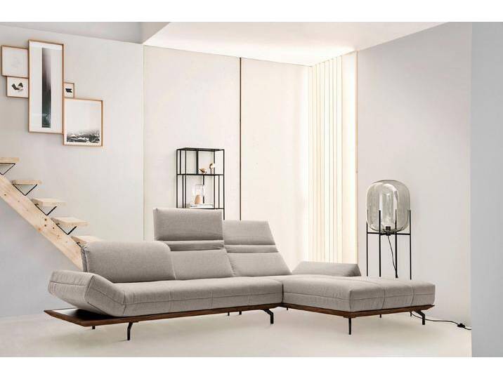 Creation BY ROLF BENZ Ecksofa CR.420, Designecksofa, L-Form, in 2 Qualitäten, Holzrahmen in Eiche Natur oder Nußbaum, Breite 293 cm von Rolf-Benz