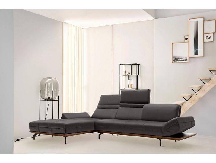 Creation BY ROLF BENZ Ecksofa CR.420, Designecksofa, L-Form, in 2 Qualitäten, Holzrahmen in Eiche Natur oder Nußbaum, Breite 313 cm von Rolf-Benz