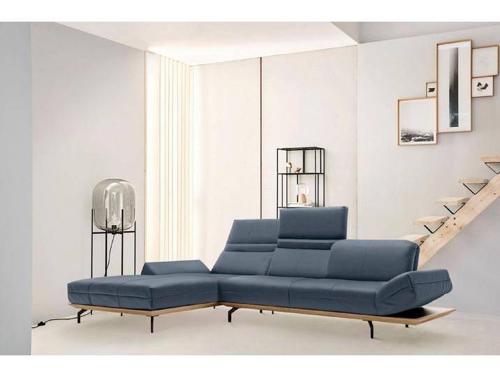 Creation BY ROLF BENZ Ecksofa CR.420, Designecksofa, L-Form, in 2 Qualitäten, Holzrahmen in Eiche Natur oder Nußbaum, Breite 313 cm von Rolf-Benz