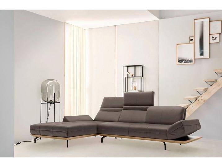 Creation BY ROLF BENZ Ecksofa CR.420, Designecksofa, L-Form, in 2 Qualitäten, Holzrahmen in Eiche Natur oder Nußbaum, Breite 313 cm von Rolf-Benz