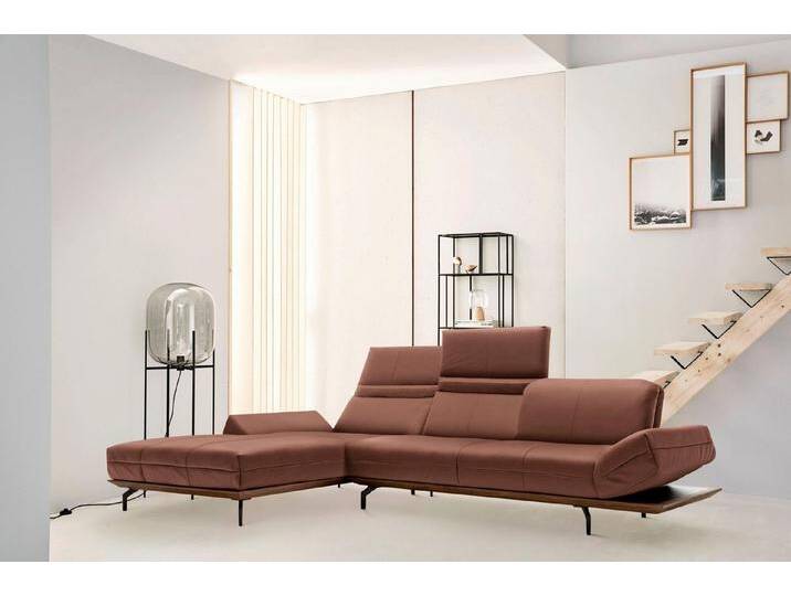 Creation BY ROLF BENZ Ecksofa CR.420, Designecksofa, L-Form, in 2 Qualitäten, Holzrahmen in Eiche Natur oder Nußbaum, Breite 313 cm von Rolf-Benz