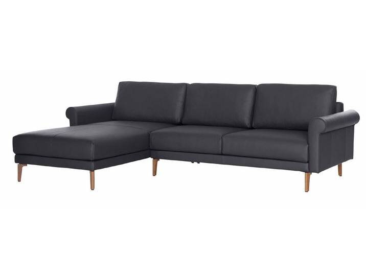 Creation BY ROLF BENZ Ecksofa CR.450, Designecksofa, L-Form, Armlehne Schnecke modern Landhaus, Breite 262 cm, Fuß Nussbaum, schwarz von Rolf-Benz