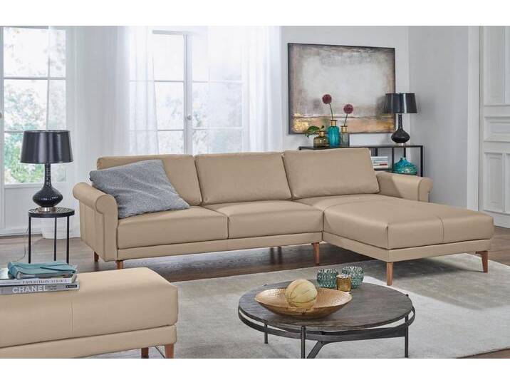 Creation BY ROLF BENZ Ecksofa CR.450, Designecksofa, L-Form, Armlehne Schnecke modern Landhaus, Breite 262 cm, Fuß Nussbaum von Rolf-Benz