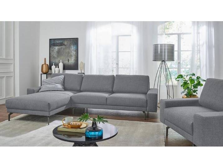Creation BY ROLF BENZ Ecksofa CR.450, Designecksofa, L-Form, Armlehne breit und niedrig, Alugussfüße in umbragrau, Breite 274 cm, grau schwarz von Rolf-Benz