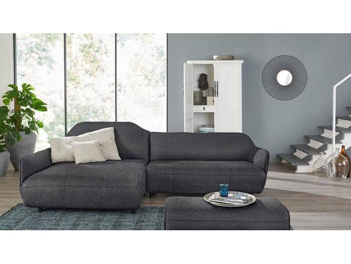 Creation BY ROLF BENZ Ecksofa CR.480, Designecksofa, L-Form, Wahlweise aus Leder oder Chenille, grau schwarz, anthrazitgrau / schwarzgrau 044-57 von Rolf-Benz
