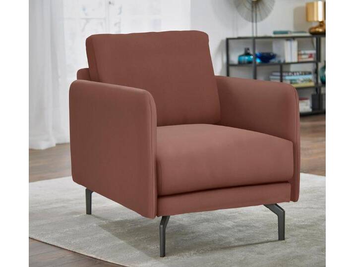 Creation BY ROLF BENZ Sessel CR.450, Designsessel, Loungesessel, Armlehne sehr schmal, Breite 70 cm, Alugussfuß Umbragrau, braun, signalbraun 534-44 von Rolf-Benz
