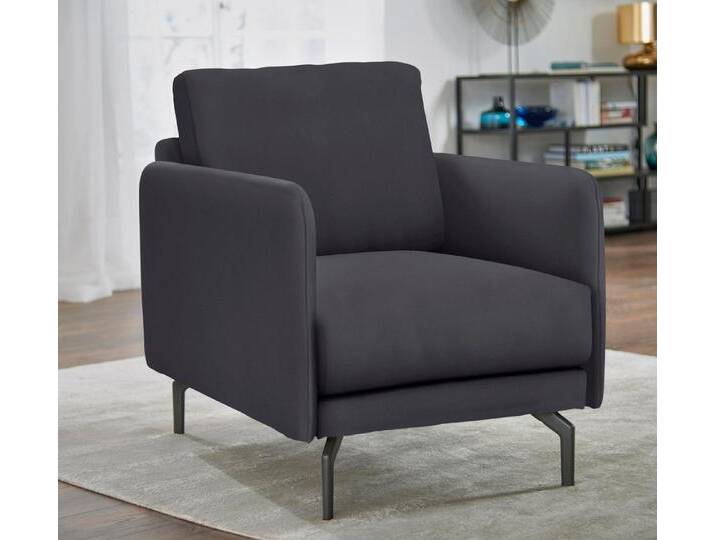 Creation BY ROLF BENZ Sessel CR.450, Designsessel, Loungesessel, Armlehne sehr schmal, Breite 70 cm, Alugussfuß Umbragrau, schwarz von Rolf-Benz