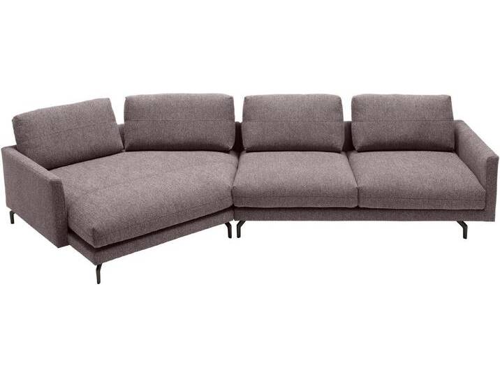 Creation BY ROLF BENZ Wohnlandschaft CR.414, Wahlweise aus Leder oder Chenille, grau, purpurviolett / steingrau von Rolf-Benz