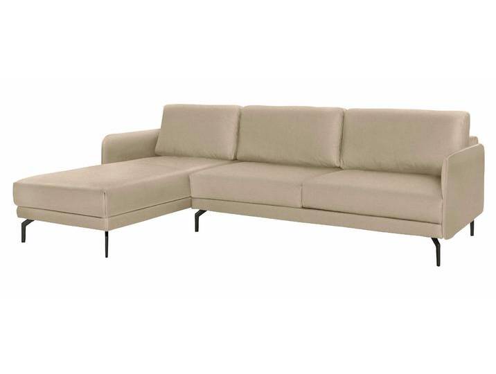 Ecksofa CR.450, Designecksofa, L-Form , beige (beige 534, 20), B:274cm H:85cm T:178cm, Chenille COCO (72% Polyester 15% Baumwolle 13% Polyacryl);Leder OSKAR, CREATION BY ROLF BENZ, Sofas, Armlehne sehr schmal, Breite 274 cm, Alugussfuß Umbragrau von Rolf-Benz