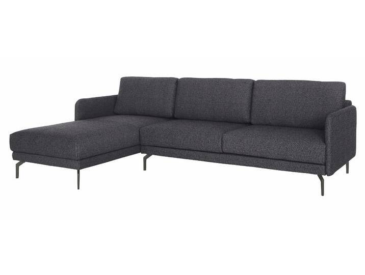 Ecksofa CR.450, Designecksofa, L-Form , schwarz (anthrazitgrau, schwarzgrau 044, 57), B:274cm H:85cm T:178cm, Chenille COCO (72% Polyester 15% Baumwolle 13% Polyacryl), Leder OSKAR, CREATION BY ROLF BENZ, Sofas, Armlehne sehr schmal, Breite 274 cm, Alugussfuß Umbragrau von Rolf-Benz