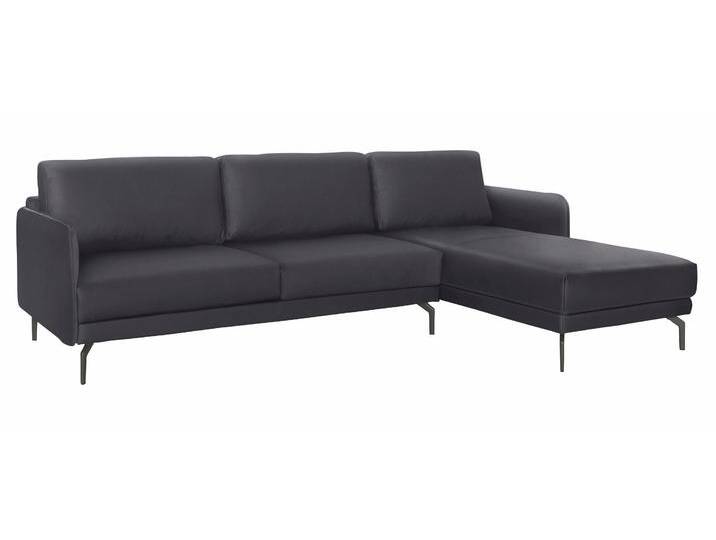 Ecksofa CR.450, Designecksofa, L-Form , schwarz (signalschwarz 534, 58), B:274cm H:85cm T:178cm, Chenille COCO (72% Polyester 15% Baumwolle 13% Polyacryl);Leder OSKAR, CREATION BY ROLF BENZ, Sofas, Armlehne sehr schmal, Breite 274 cm, Alugussfuß Umbragrau von Rolf-Benz