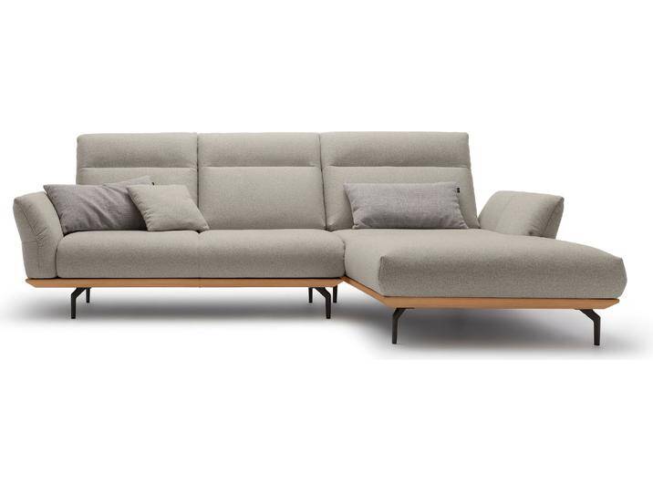 Ecksofa CR.460 , bunt (graubeige, natur 044, 20), B:298cm H:103cm T:183cm, Chenille COCO (72% Polyester 15% Baumwolle 13% Polyacryl), CREATION BY ROLF BENZ, Sofas, Sockel in Eiche, Alugussfüße in umbragrau, Breite 298 cm von Rolf-Benz
