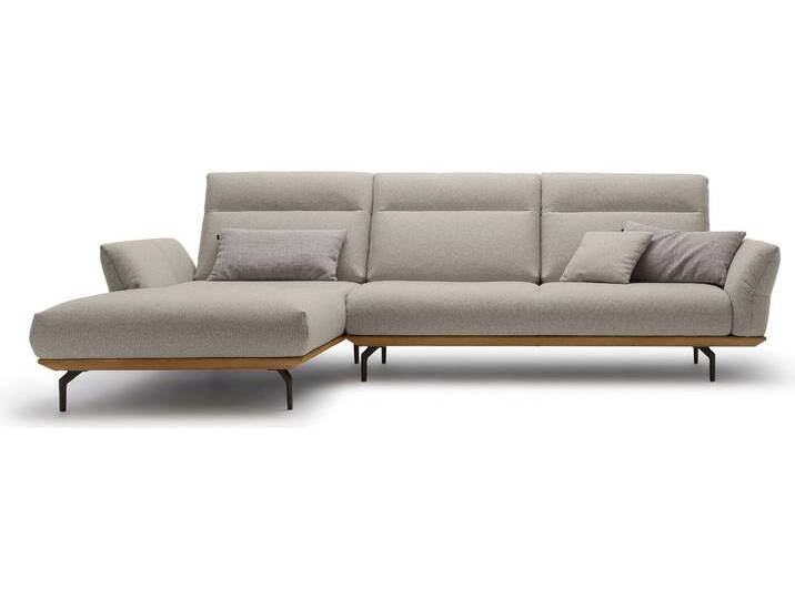 Ecksofa CR.460 , bunt (graubeige, natur 044, 20), B:318cm H:103cm T:183cm, Chenille COCO (72% Polyester 15% Baumwolle 13% Polyacryl), CREATION BY ROLF BENZ, Sofas, Sockel in Nussbaum, Winkelfüße in Umbragrau, Breite 318 cm von Rolf-Benz