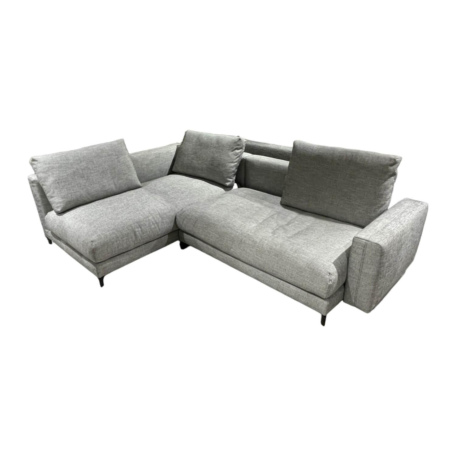 Ecksofa Nuvola Stoff 18.100 Schwarzweiß Fuß Aluminium Schwarz Matt von Rolf Benz