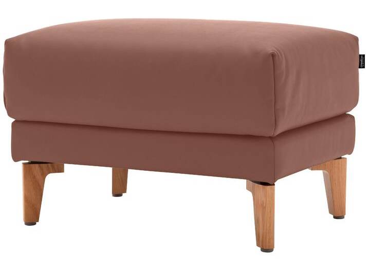 Hocker CR.450 , braun (signalbraun 534, 44), B:63cm H:45cm T:48cm, NaturLEDER OSKAR (echtes Rindsleder), CREATION BY ROLF BENZ, Hocker, Fußhocker, Füße aus Massivholz von Rolf-Benz