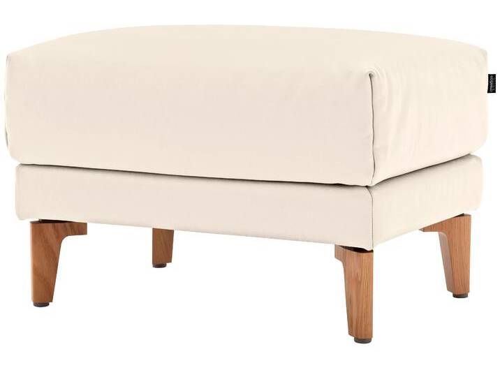 Hocker CR.450 , weiß (perlweiß 534, 12), B:63cm H:45cm T:48cm, NaturLEDER OSKAR (echtes Rindsleder), CREATION BY ROLF BENZ, Hocker, Fußhocker, Füße aus Massivholz von Rolf-Benz