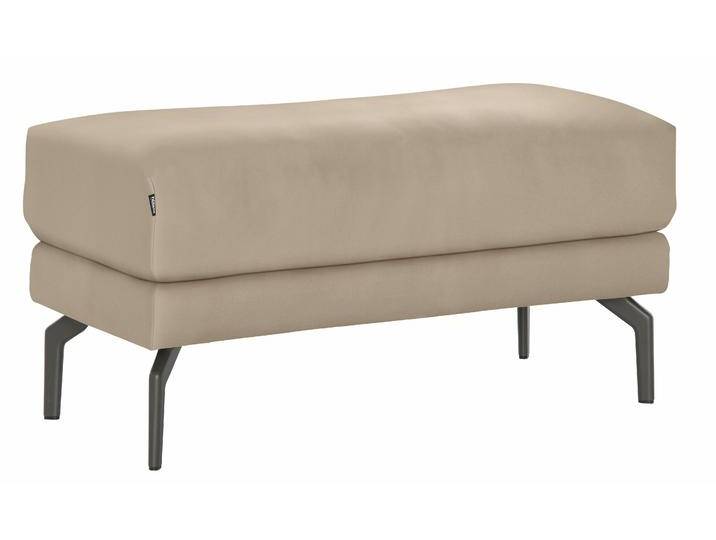 Hockerbank CR.450, Sitzbank , beige (beige 534, 20), B:93cm H:45cm T:48cm, NaturLEDER OSKAR (echtes Rindsleder), CREATION BY ROLF BENZ, Hocker, Sitzhocker, Alugussfüße in umbragrau von Rolf-Benz