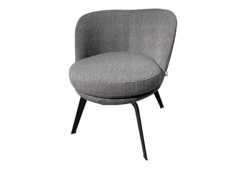 Rolf Benz Esszimmerstuhl Sessel CL-SE 562 Stoff 11.523 Grau Metall Verkehrsschwarz RAL von Rolf Benz