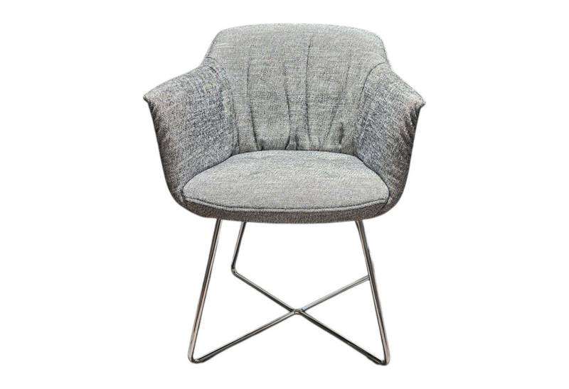 Rolf Benz Esszimmerstuhl Stuhl 641 Stoff 17 100 Schwarz Weiß Gestell Chrom Glänzend von Rolf Benz