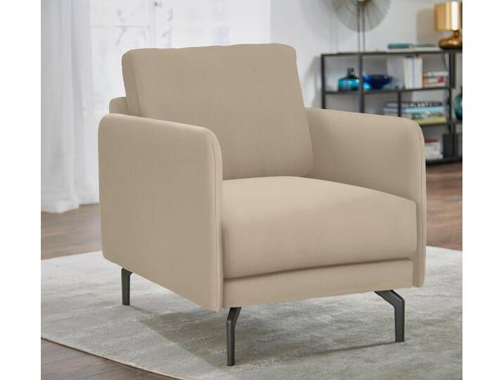 Sessel CR.450, Designsessel, Loungesessel , beige (beige 534, 20), B:70cm H:85cm T:95cm, NaturLEDER OSKAR (echtes Rindsleder);Chenille COCO (72% Polyester 15% Baumwolle 13% Polyacryl), CREATION BY ROLF BENZ, Sessel, Lounge-Sessel Einzelsessel, Armlehne sehr schmal, Breite 70 cm, Alugussfuß Umbragrau von Rolf-Benz