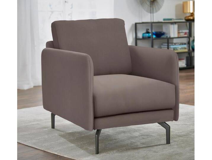 Sessel CR.450, Designsessel, Loungesessel , beige (beigegrau 534, 26), B:70cm H:85cm T:95cm, NaturLEDER OSKAR (echtes Rindsleder);Chenille COCO (72% Polyester 15% Baumwolle 13% Polyacryl), CREATION BY ROLF BENZ, Sessel, Lounge-Sessel Einzelsessel, Armlehne sehr schmal, Breite 70 cm, Alugussfuß Umbragrau von Rolf-Benz