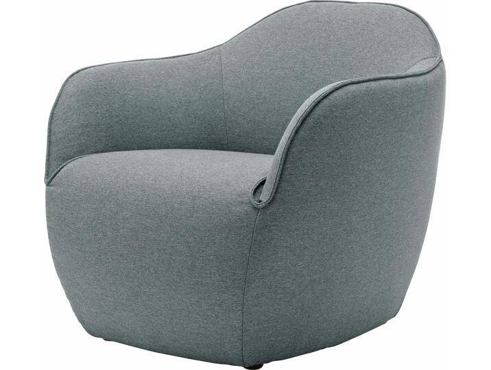 Sessel CR.480 Designsessel, Loungesessel , grau (wasserblau, steingrau 044, 72), B:79cm H:73cm T:82cm, Chenille COCO (72% Polyester 15% Baumwolle 13% Polyacryl), CREATION BY ROLF BENZ, Sessel, Einzelsessel Loungesessel, Wahlweise aus Leder oder Chenille von Rolf-Benz