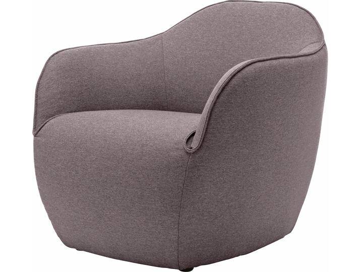 Sessel CR.480 Designsessel, Loungesessel , lila (purpurviolett, steingrau 044, 69), B:79cm H:73cm T:82cm, Chenille COCO (72% Polyester 15% Baumwolle 13% Polyacryl), CREATION BY ROLF BENZ, Sessel, Einzelsessel Loungesessel, Wahlweise aus Leder oder Chenille von Rolf-Benz
