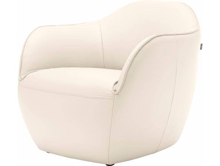 Sessel CR.480 Designsessel, Loungesessel , weiß (perlweiß 534, 12), B:79cm H:73cm T:82cm, Chenille COCO (72% Polyester 15% Baumwolle 13% Polyacryl), CREATION BY ROLF BENZ, Sessel, Einzelsessel Loungesessel, Wahlweise aus Leder oder Chenille von Rolf-Benz