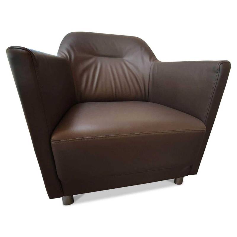 Sessel Onda Leder 36.629 Dunkel Graubraun Füße Aluminium Matt von Rolf Benz