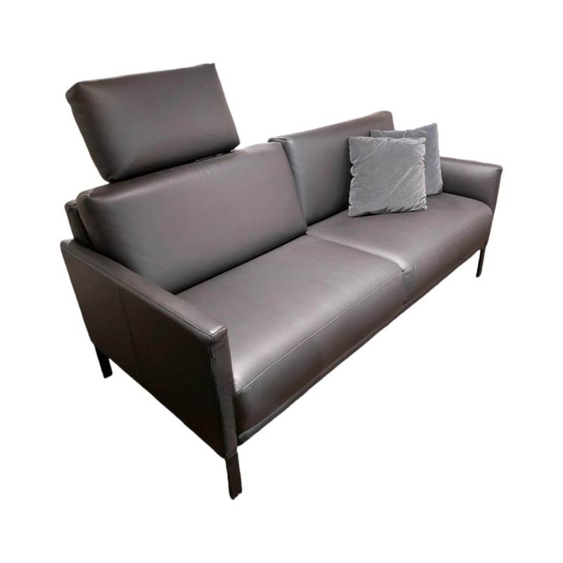 Sofa Cara Leder 38 110 Verkehrsschwarz Schwarz Metallspange Stahl Pulverbeschich... von Rolf Benz