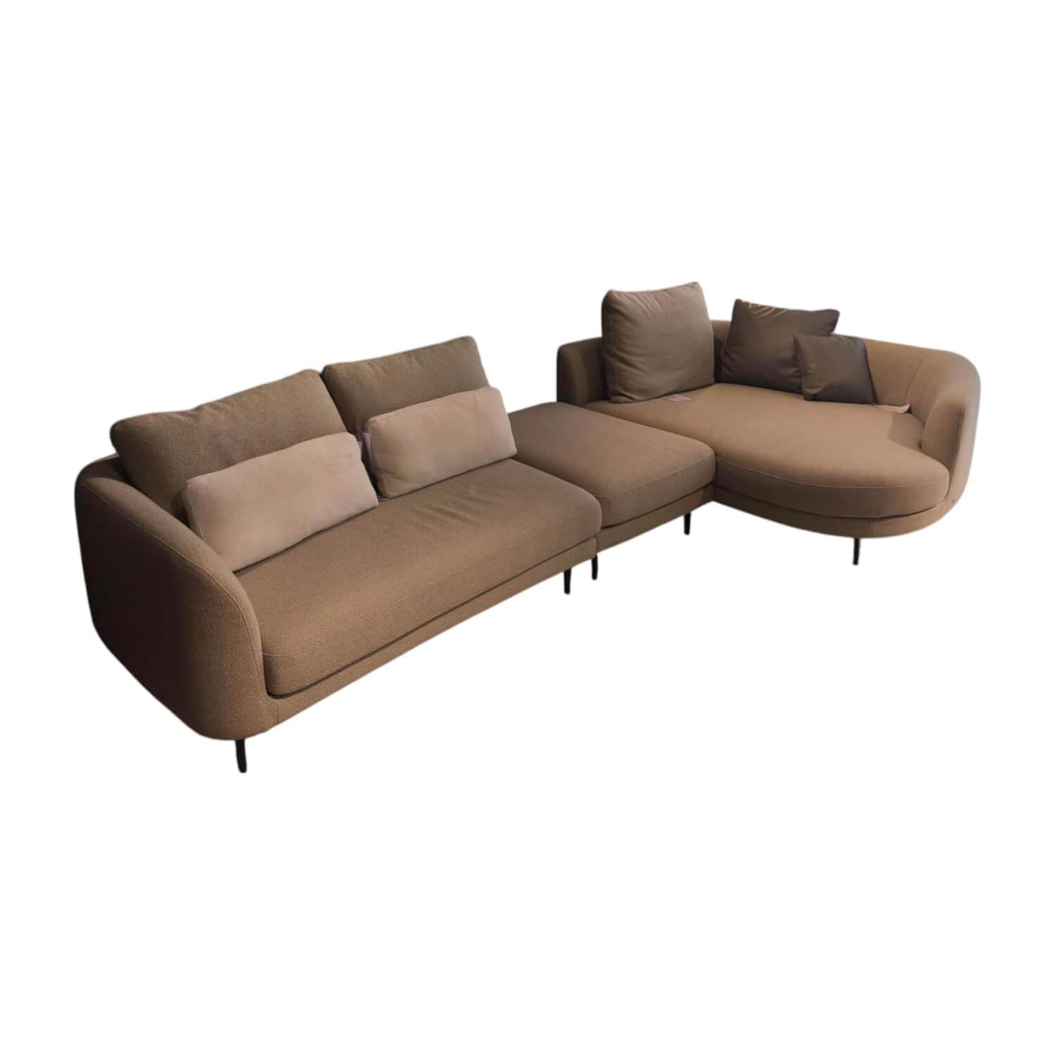 Sofa Kumo Stoff 24 550 Grau Beige Gussfuß Aluminium Glatt Matt Schwarz Pulverbes... von Rolf Benz