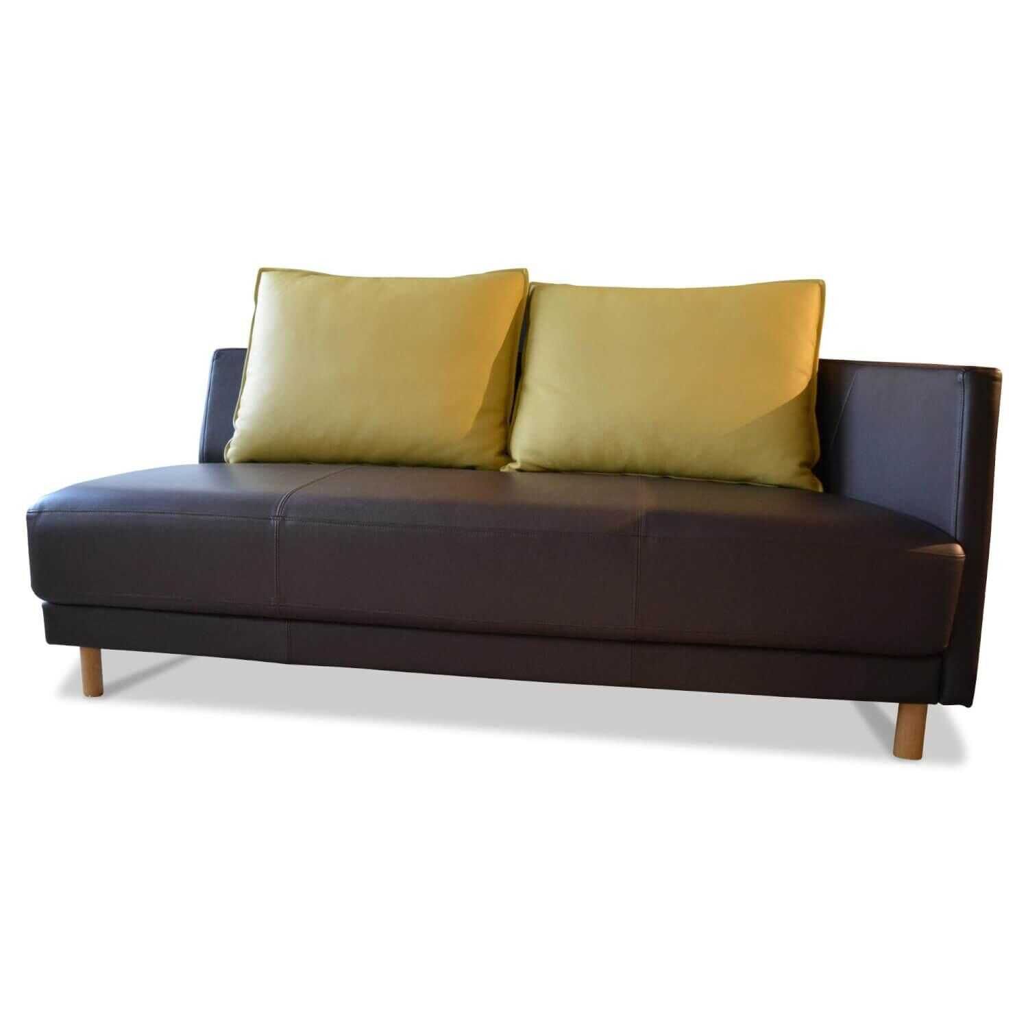 Sofa Onda Leder 38.556 Schokoladenbraun mit 2 Kissen von Rolf Benz