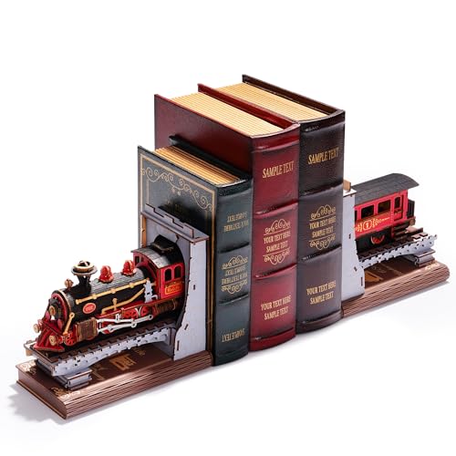 Rolife Book Nook Kit für Erwachsene Bookend DIY Miniature House für Buchstütze Bibliothek Bücherregal Dekoration Century Train 3D Puzzle Buchstützen aus Holz Erwachsene Booknook TGE01 Rolife Book Nook Kit für Erwachsene Bookend DIY Miniature House für Buchstütze Bibliothek Bücherregal Dekoration Century Train 3D Puzzle Buchstützen aus Holz Erwachsene Booknook TGE01 von Rolife